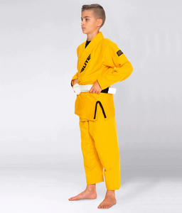 โรงงานขายส่งราคาเด็กคาราเต้Bjj Gisปรับแต่งโลโก้บราซิลสีเหลืองJiu Jitsuผ้าฝ้าย 100% BJJ Gisคาราเต้Bjj Gisชุดกิโมโน - Product Image 4