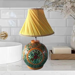 Handcrafted Kashmiri Paper Mache <b>Table</b> Lamp Exquisite Artisanal Home Decor for a Touch of Elegance - Product Image 1