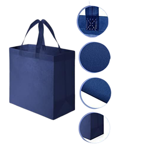 Bolsa de compras reutilizable no tejida biodegradable, logotipo de costura ultrasónico prensado en caliente, diseño ecológico CENPLAS, Vietnam, 2017 - Product Image 2