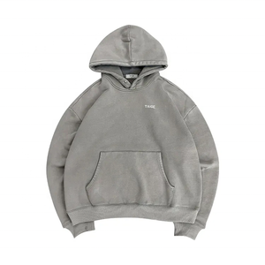 Pull unisexe de haute qualité sweat à capuche en molleton personnalisé sans soufre surdimensionné épaule tombante French Terry pour l'hiver - Product Image 6