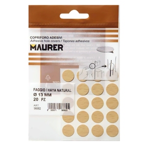 Copri Viti Adesivi in Faggio Naturale (Confezione Blister da 20) - Product Image 2