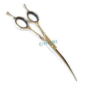 Professional <b>Dog</b> Hair Grooming <b>Scissors</b> Custom Stainless Steel Double Finger Rest Mirror Finish Pet Grooming Shears Supplier - Product Image 5