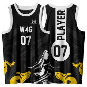 Ensemble d'uniformes de basket-ball personnalisés pour hommes XS col en O 100% polyester évacuation de l'humidité séchage rapide respirant sans manches de haute qualité - Product Image 4