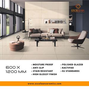 <span class=keywords><strong>Travertine</strong></span> hiệu suất cao Trọng lượng nhẹ tường gạch sàn 600x1200 sứ đá tự nhiên gạch vàng sàn màu be gốm - Product Image 6