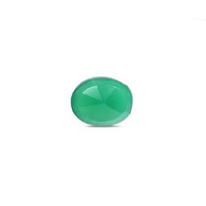 พลอยออนิกซ์สีเขียวทรงรีเจียระไน (12.85 กะรัต) สำหรับทำเครื่องประดับ DIY ขนาด 10 มม. - Product Image 2