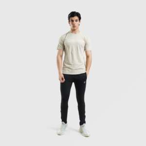 เสื้อยืดแขนสั้น M124 สีเบจ ผ้าโพลีเอสเตอร์ 100% เนื้อหนา พิมพ์ลายกราฟิก ทรงหลวม แต่เข้ารูป พร้อมลายโลโก้ - Product Image 4