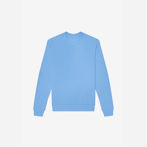 Sweat-shirt à col rond en molleton 100 % coton pour homme, vêtements d'hiver en gros, logo brodé sur le devant, manches raglan - Product Image 5