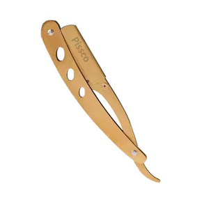 Navajas de corte de acero inoxidable de filo recto para peluquería, herramientas de entresacado fabricadas por Pissco Pakistán - Product Image 5