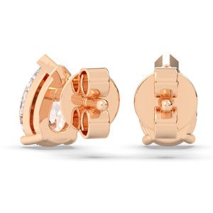 Boucles d'oreilles clous REYES en or massif 14 carats de haute qualité, diamant de laboratoire taille poire 1,2 carat, élégantes pour les soirées, bijoux fins pour femmes - Product Image 5