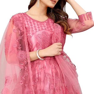 Nouveaux arrivages de tenues de soirée Salwar Kameez en soie pour femmes, tenue décontractée formelle indienne pakistanaise d'excellente qualité - Product Image 6