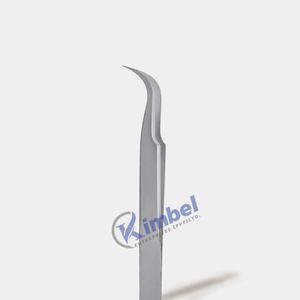 Vente en gros, marque privée, pince à épiler professionnelle en acier inoxydable, pointe en fibre d'argent, pince à épiler d'extension de cils en forme de S, KIMBEL - Product Image 3