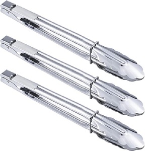 Ensemble de 3 pinces de service personnalisées faites à la main pour la cuisson des aliments au Barbecue, en métal pour les buffets et les fêtes - Product Image 1