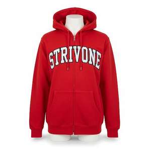 Sweats à capuche zippés pour hommes avec logo personnalisé Strivone Veste à capuche zippée à manches longues en coton et polyester de haute qualité pour hommes - Product Image 1