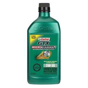 El aceite de mezcla sintética Castrol High Mileage 5W30 protege los motores desgastados, reduce las fugas, mejora la durabilidad del rendimiento - Product Image 1
