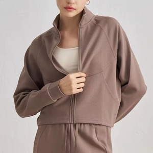 Vente chaude vestes de sports de plein air pour femmes haut court à manches longues avec poches fermeture éclair respirant et grande taille pour adultes - Product Image 5