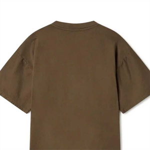 Logo personnalisé t-shirts t-shirt 100% coton respirant unisexe vierge t-shirts pour hommes 180 GSM épais Hip Hop uni teint tricoté - Product Image 5