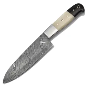 Cuchillo de cocina de acero de Damasco de estilo japonés, cuchillo de Chef afilado profesional con hueso de camello, Venta caliente