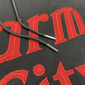 Sweat-shirt à capuche personnalisé avec logo, fabrication de vêtements, broderie noire, streetwear, sport pour homme, vente chaude 2025 - Product Image 4