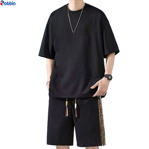 Nuevo Conjunto Deportivo Corto para Hombre, Tallas Grandes, Personalizable, Cómodo y Transpirable, Unisex, con Logotipo Personalizado, Pantalones Cortos de Algodón - Product Image 2