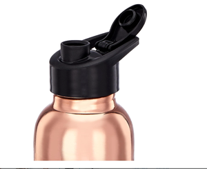 Bouteille anti-fuite pour la maison, l'école, le bureau, bouteille d'eau en cuivre à rabat 100% cuivre, anti-fuite, antirouille, pour un usage quotidien - Product Image 3