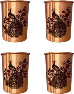 แก้วทองแดงโบราณหรูหราหรูหราสำหรับดื่มทุกวันและใช้อายุรเวทเป็นมิตรกับสิ่งแวดล้อมเครื่องล้างจานปลอดภัย - Product Image 3