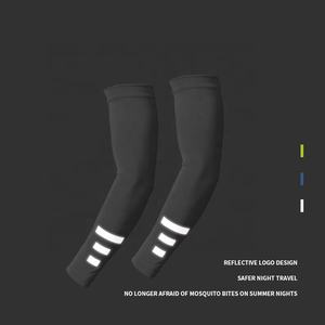 Mangas de brazo reflectantes de seda helada más vendidas para verano, ciclismo al aire libre, protección solar UV y equipo deportivo transpirable - Product Image 3