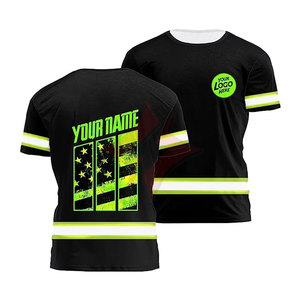 Safety Hi Vis ANSI Class 1 Waterproof <b>Reflective</b> Design Durable Work T-Shirt for Construction Security Polyester/Cotton <b>Material</b> - Product Image 1