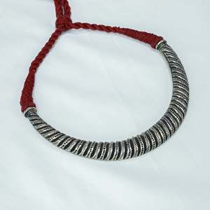 Tridha Tribal Criss Cross, bijou ethnique en argent 925, réglable, style Hasli, objet de collection culturel - Product Image 4