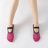 Chaussettes de yoga antidérapantes, chaussettes respirantes en maille pour l'été, chaussettes de Pilates professionnelles pour femmes, chaussettes de fitness Pilates