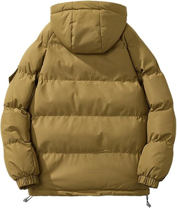 Men's Women's Winter Quilted Puffer Jacket Waterproof Anti-Bacterial Casual Detachable Hood Thickened Stand Windproof Warm Front - Product Image 5