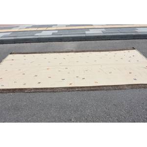 Tapis moderne classique en laine marron blanche de 5,3x11.5ft, patchwork turc, tissage plat, tapis de salon de 9x12, taille 4m, largeur peluche - Product Image 3