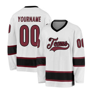 Maillot de hockey sur glace de haute qualité 100% polyester, vêtements d'équipe, logo personnalisé, design confortable, respirant, séchage rapide, chemises pour adultes - Product Image 4