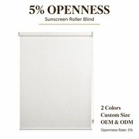 Store enrouleur en tissu personnalisable 5% à surface ouverte, style luxe léger, en polyester, pour salon et gîte