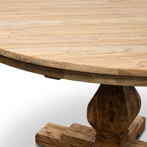 Nueva Mesa de Comedor Redonda Clásica de Madera Maciza para 4, 6, 8 o 10 Personas, Muebles para Restaurante y Cafetería - Product Image 4