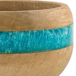 Tazón de Servir Moderno de Resina y Madera Ecológica Hecho a Mano y Personalizado, de Alta Calidad, para Fiestas, Centro de Mesa Elegante de Madera Natural - Product Image 5