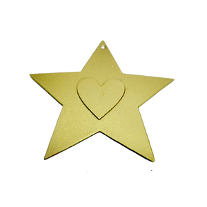 Adorno decorativo de pared de estrella colgante de Metal de hierro de diseño antiguo para el hogar decoración navideña hecha a mano a granel - Product Image 2