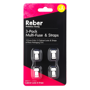Reer Lot de 3 Serrures et Sangles Multi-Fusibles pour Armoire, Unité d'Emballage de 6 Pièces - Product Image 3