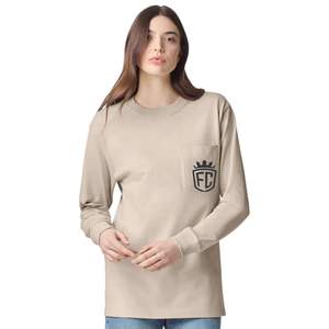 Camiseta Clásica de Manga Larga para Mujer, Cuello Redondo, Ajuste Casual, Color Sólido, con Bolsillo, para Uso Diario - Product Image 5