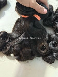 Extensiones de cabello humano virgen alineado con cutícula Natural sin procesar, cabello brasileño, Color negro crudo, paquetes Remy rizados vietnamitas - Product Image 3