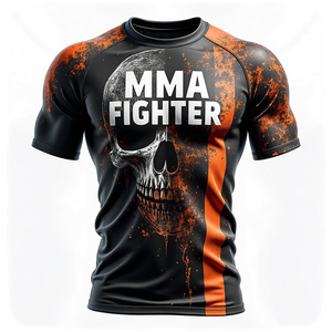 Ropa de entrenamiento transpirable personalizada MMA Sublimated Rash Guards para deportes de combate Entrenamiento de gimnasio y rendimiento atlético - Product Image 1