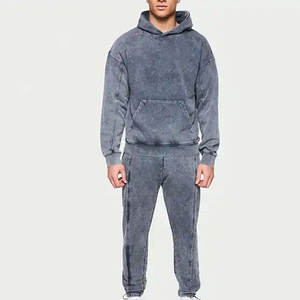 Survêtement d'hiver lourd unisexe Ensemble de pantalons à capuche de haute qualité Survêtement imprimé en éponge française respirant avec logo personnalisé - Product Image 5