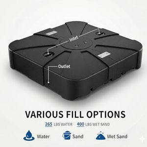 Luxury Modern 10x13 FT Double Top Waterproof Anti-UV Aluminum Market <strong>Umbrella</strong> Dimmable LED For <strong>Outdoor</strong> Patio <strong>Umbrella</strong> - Product Image 4