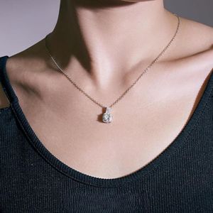 สร้อยคอเพชรโมอิส NEH1311ริตซิน925เงินสเตอร์ลิงสำหรับผู้หญิงกล่องสวยเครื่องประดับแฟชั่น - Product Image 1