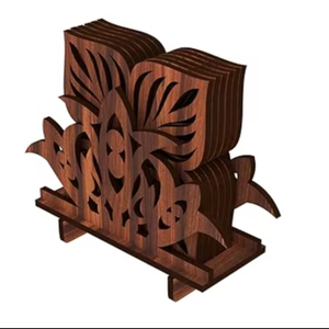 Sous-verre de style bohème en bois naturel de haute qualité, fabriqué à la main, écologique, finition polie pour table basse, salle à manger - Product Image 1