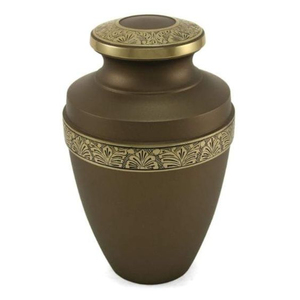 Highest Quality Metal Funeral <b>Keepsake</b> Eco-Friendly Cremation Urns Blue Enamel With Engraving Band Brass Urns For Women And Man - Product Image 6