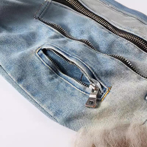 Chaqueta Urbana de Mezclilla con Efecto Desgastado, Chaqueta de Invierno Informal y Cómoda de Alta Calidad para Exteriores - Product Image 5