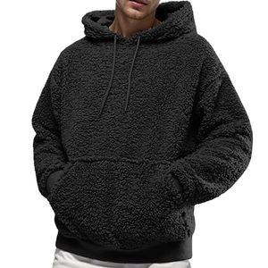 Sudadera con capucha sherpa para hombre, 100% algodón, lista para enviar de fábrica OEM, venta al por mayor, pedido al por mayor, entrega rápida - Product Image 5