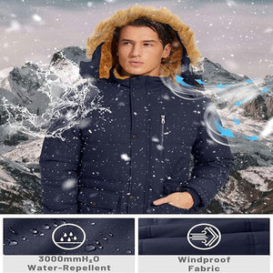 Chaqueta Casual de Invierno para Hombre, Impermeable, Ecológica, Transpirable, Cálida, de Tela Vaquera, Estilo Vintage, Lavada, Servicio OEM - Product Image 4