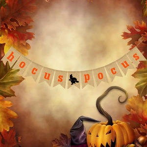 Decoraciones para Fiesta de Halloween, Guirnalda de Lona con Diseño de Bruja Naranja - Product Image 4