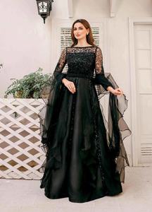 ชุดเดรสแม็กซี่สีดำแนวบอลลีวูดของปากีสถานและอินเดียชุดเดรสปาร์ตี้ดีไซน์เนอร์งานแต่งงานคอลเลกชันเจ้าสาวสไตล์ชุดเดรส anarkali - Product Image 2